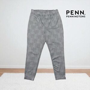 NWOT, Penningtons, Plaid Pull-On Plus Size Pants, Size X, Black, White